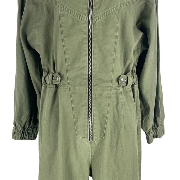 RTA Halima Utility Front Zip One Piece Jumpsuit Tomboy Green Size S - Picture 6 of 12